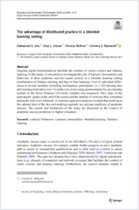 Jost2021_Article_TheAdvantageOfDistributedPract